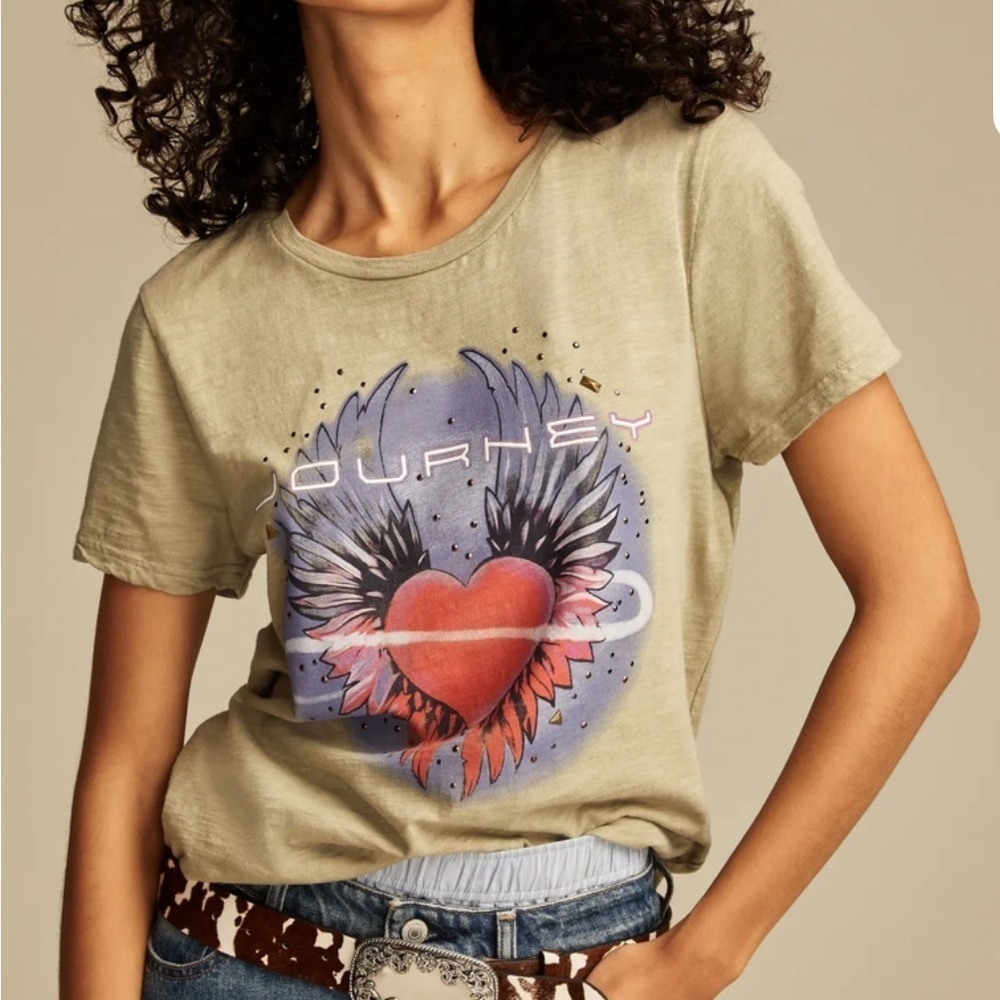 NWT Lucky Brand Journey Heart Classic Crew - Picture 2 of 6